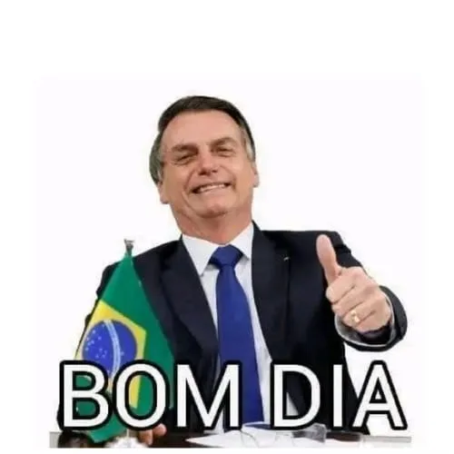 Figurinha de bom dia do Bolsonaro para WhatsApp