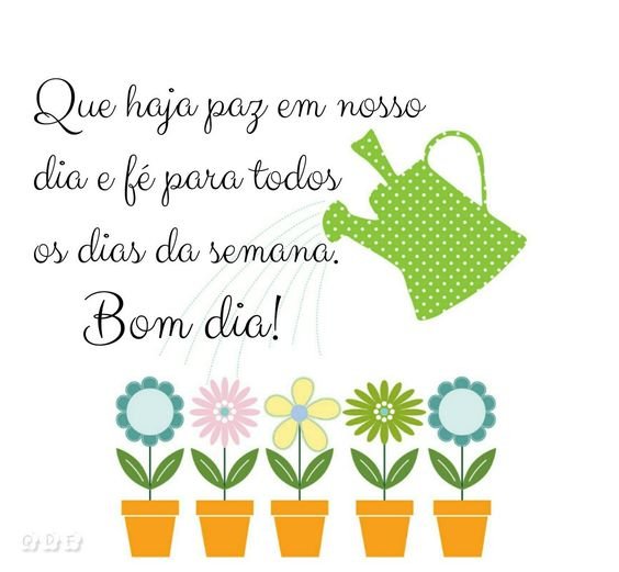 Bom dia de paz e fé