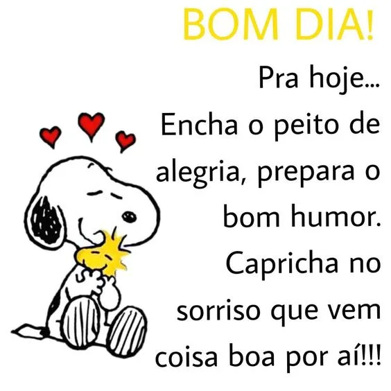 Bom  dia de bom humor Snoopy