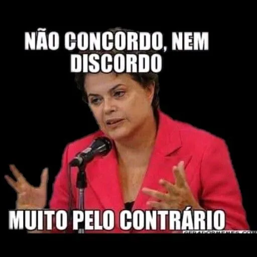 Figurinha da Dilma argumentando para WhatsApp