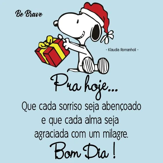 Bom dia snoopy para agradecer os milagres