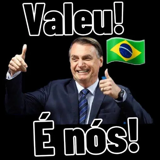 Figurinha do Bolsonaro valeu é nós para WhatsApp
