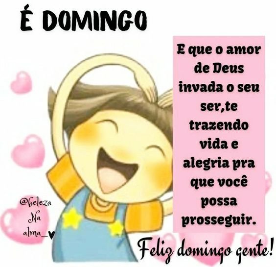 Feliz domingo com o amor de Deus