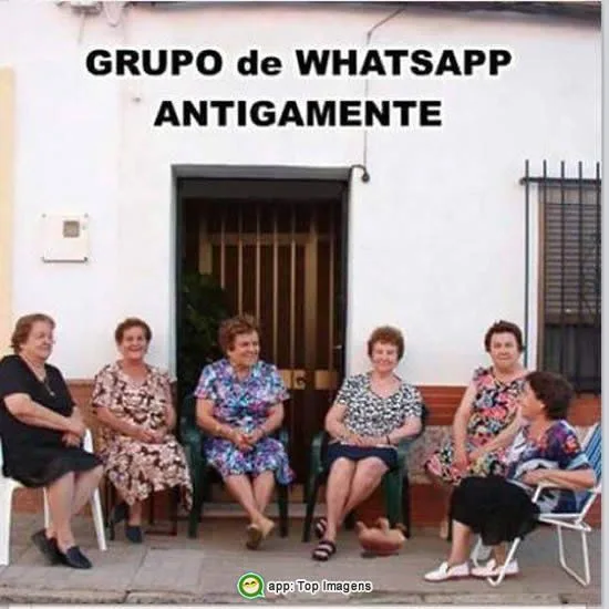 Grupo de WhatsApp antigamente