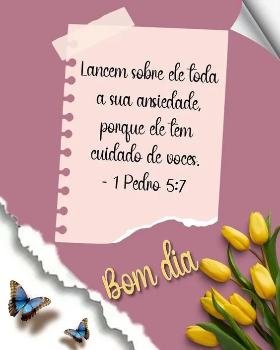 1 Pedro 5:7 Bom dia