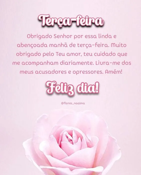 Feliz dia terça-feira abençoada