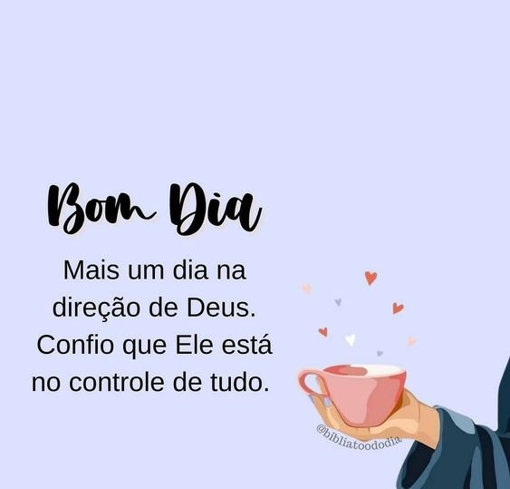 Bom dia na direção de Deus