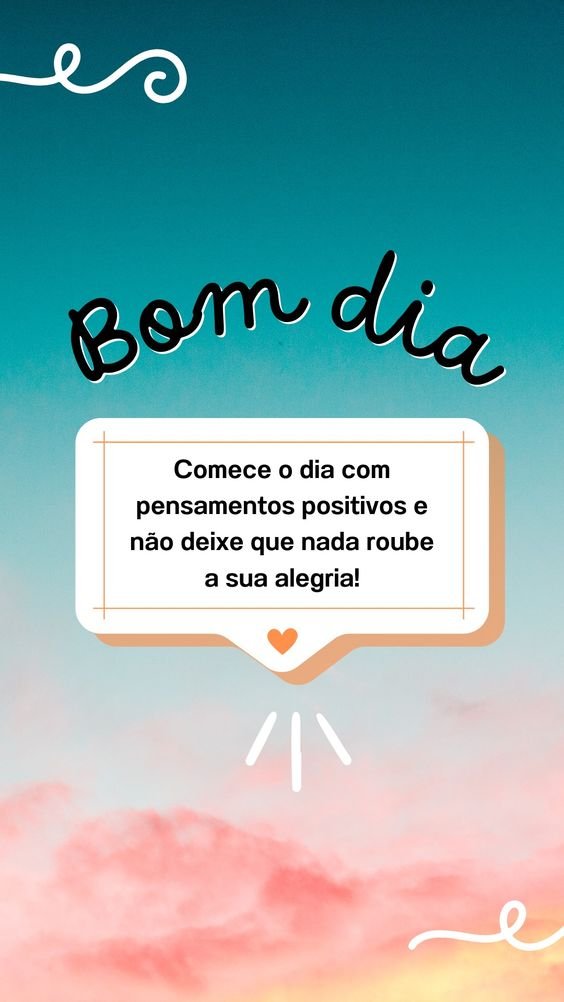 Bom dia com pensamentos positivos