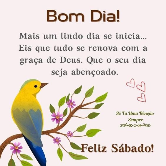 Feliz Sábado lindo dia