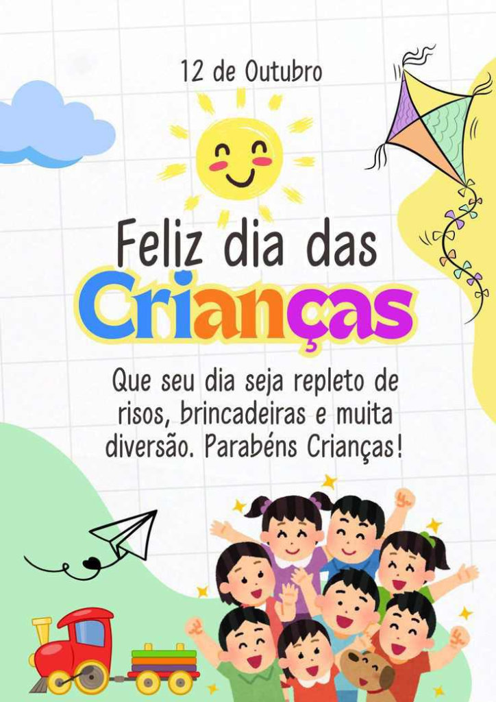 Um dia das crianças feliz