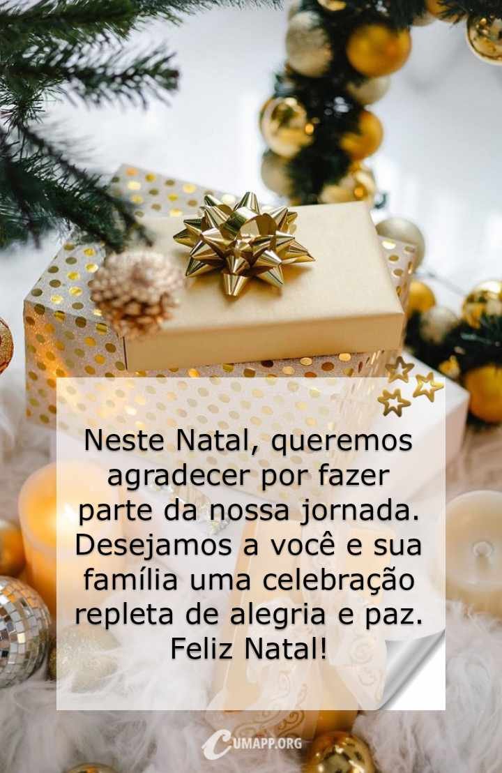 Neste Natal, queremos agradecer por fazer parte da nossa jornada.